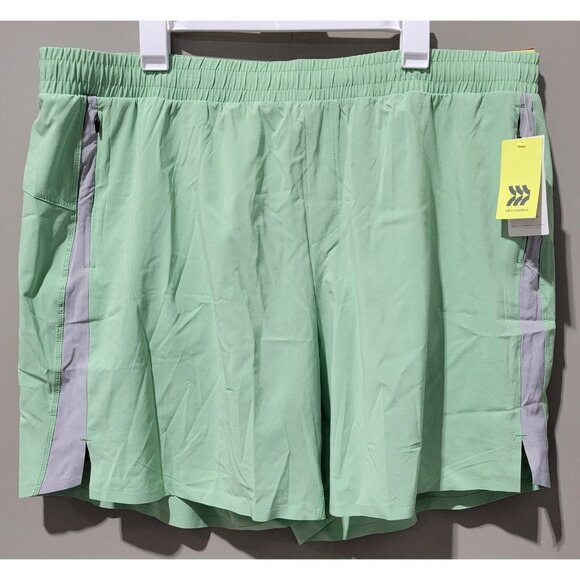 all in motion Other - All in Motion Light Green & Gray Trim Hybrid Athletic Shorts 7" Inseam -- XXL